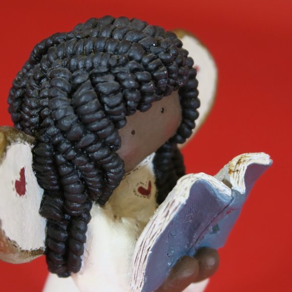 GAIL LAURA VTG 1992 Signed Black African American Christmas Angel Resin Figurine - Picture 9 of 12
